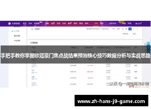 手把手教你掌握欧冠豪门焦点战结果预测核心技巧数据分析与实战思路